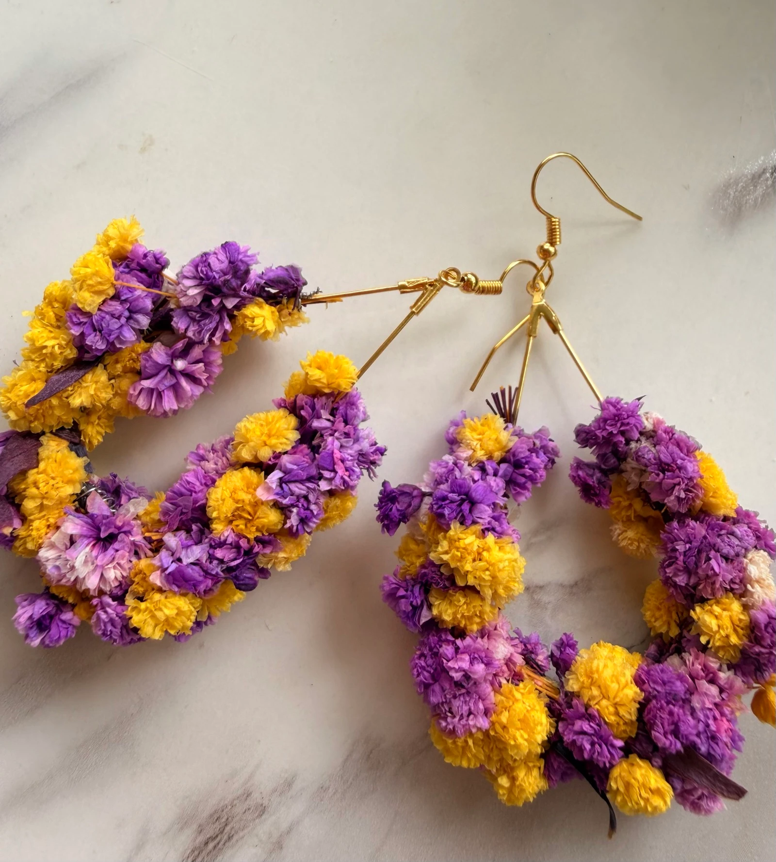 Handgemaakte gypsophila oorbellen – photo 2